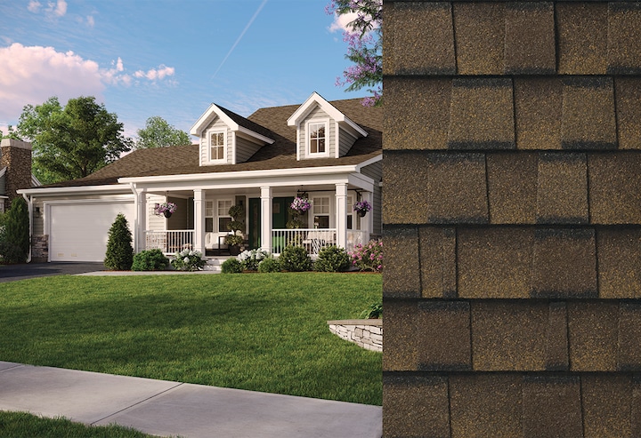 Image: Home with GAF UHDZ Shingle-Barkwood Color