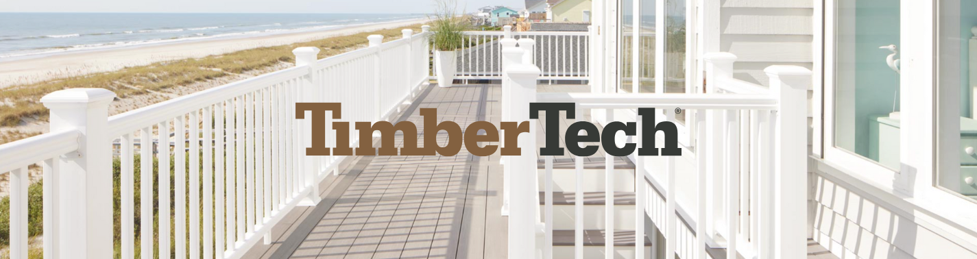 Image: Timbertech Outdoor Porch with railing by beach